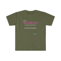 Thumbnail for Printify T-Shirt Military Green / S I am a Woman - simple