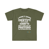 Thumbnail for Printify T-Shirt Military Green / S I don't care