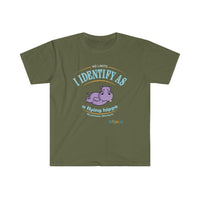 Thumbnail for Printify T-Shirt Military Green / S Identify as a flying Hippo!