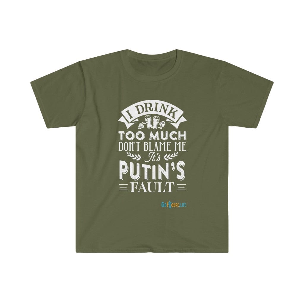 Printify T-Shirt Military Green / S Putin's Fault