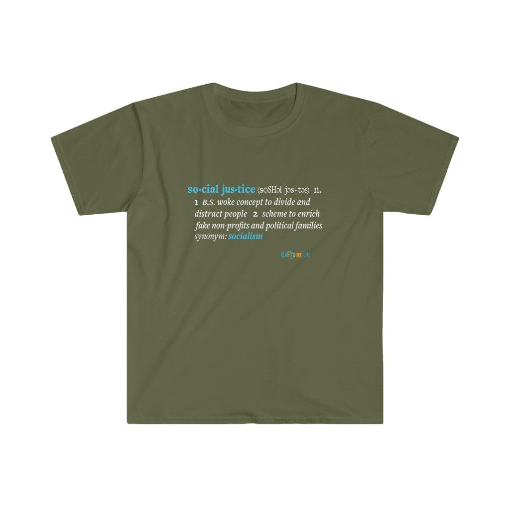 Printify T-Shirt Military Green / S Social Justice
