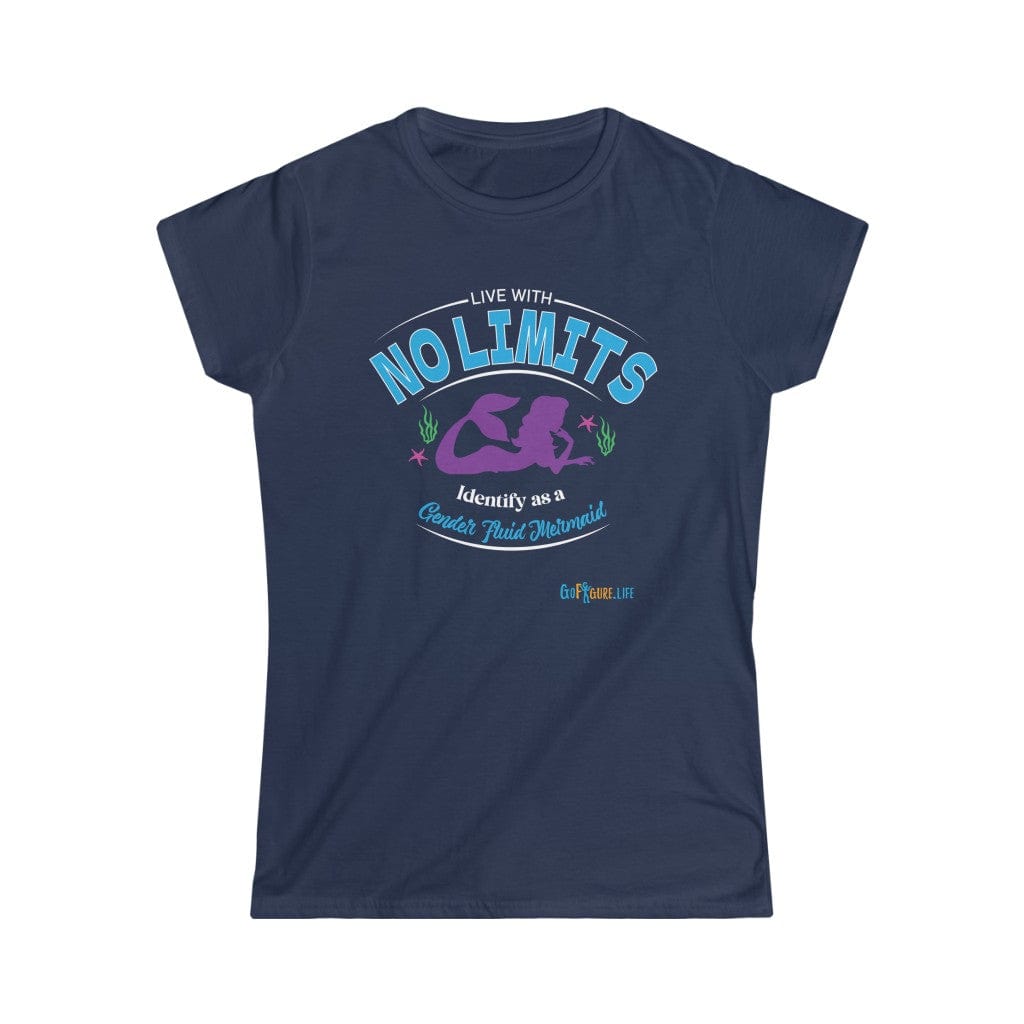 Printify T-Shirt Navy / L Women's - No Limits Mermaid