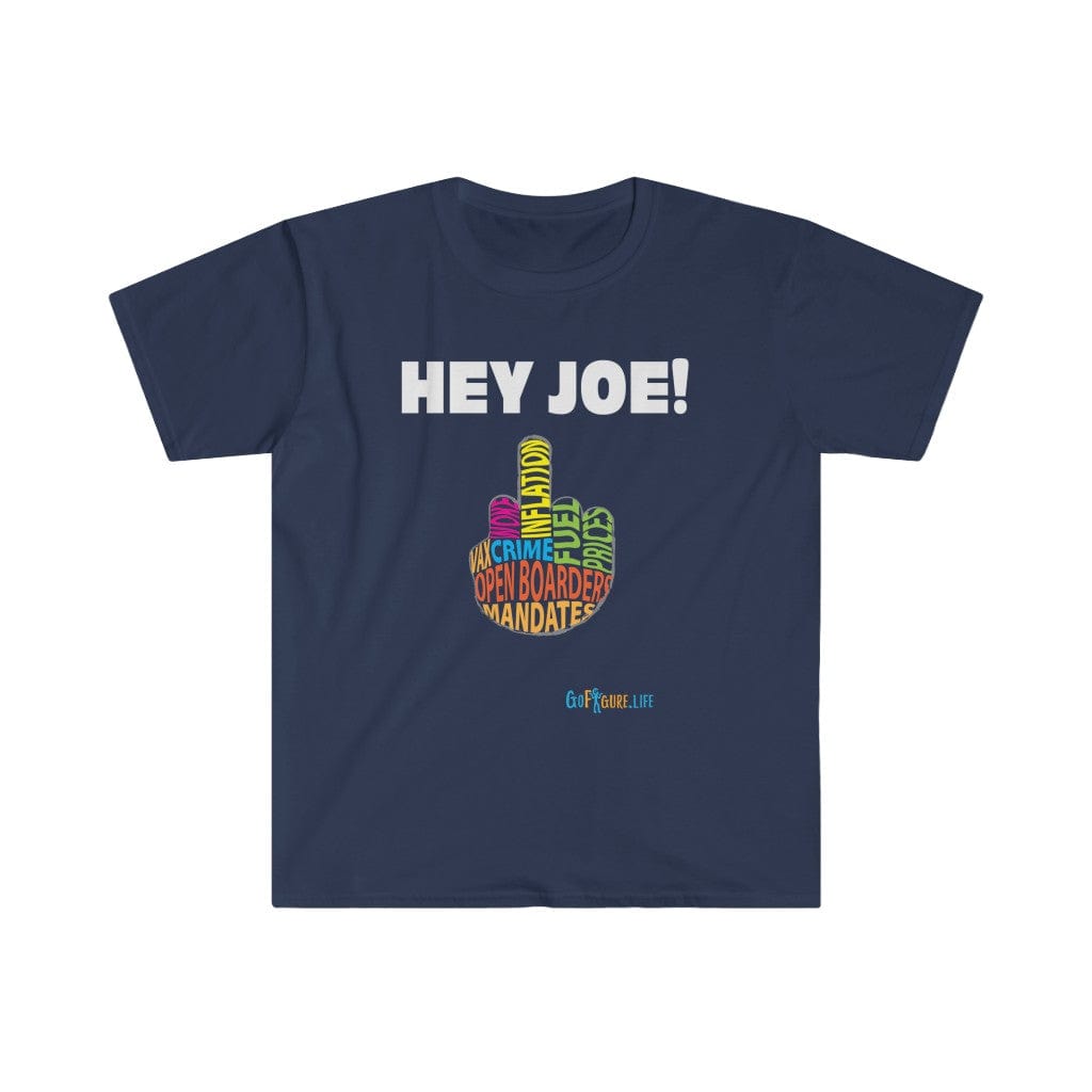 Printify T-Shirt Navy / S Hey Joe Middle Finger