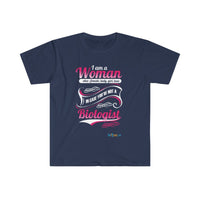 Thumbnail for Printify T-Shirt Navy / S I am a Woman - fancy