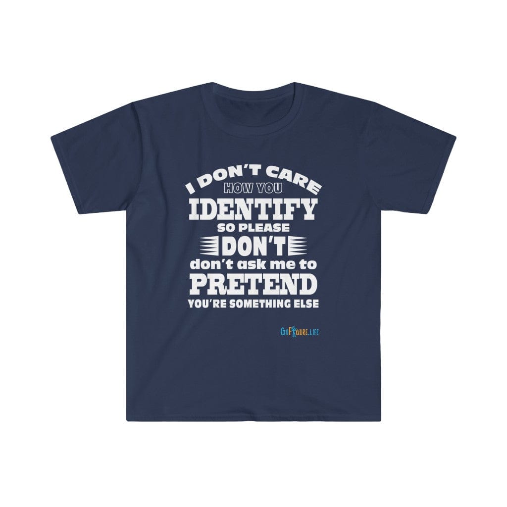Printify T-Shirt Navy / S I don't care