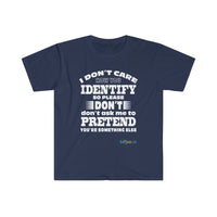 Thumbnail for Printify T-Shirt Navy / S I don't care