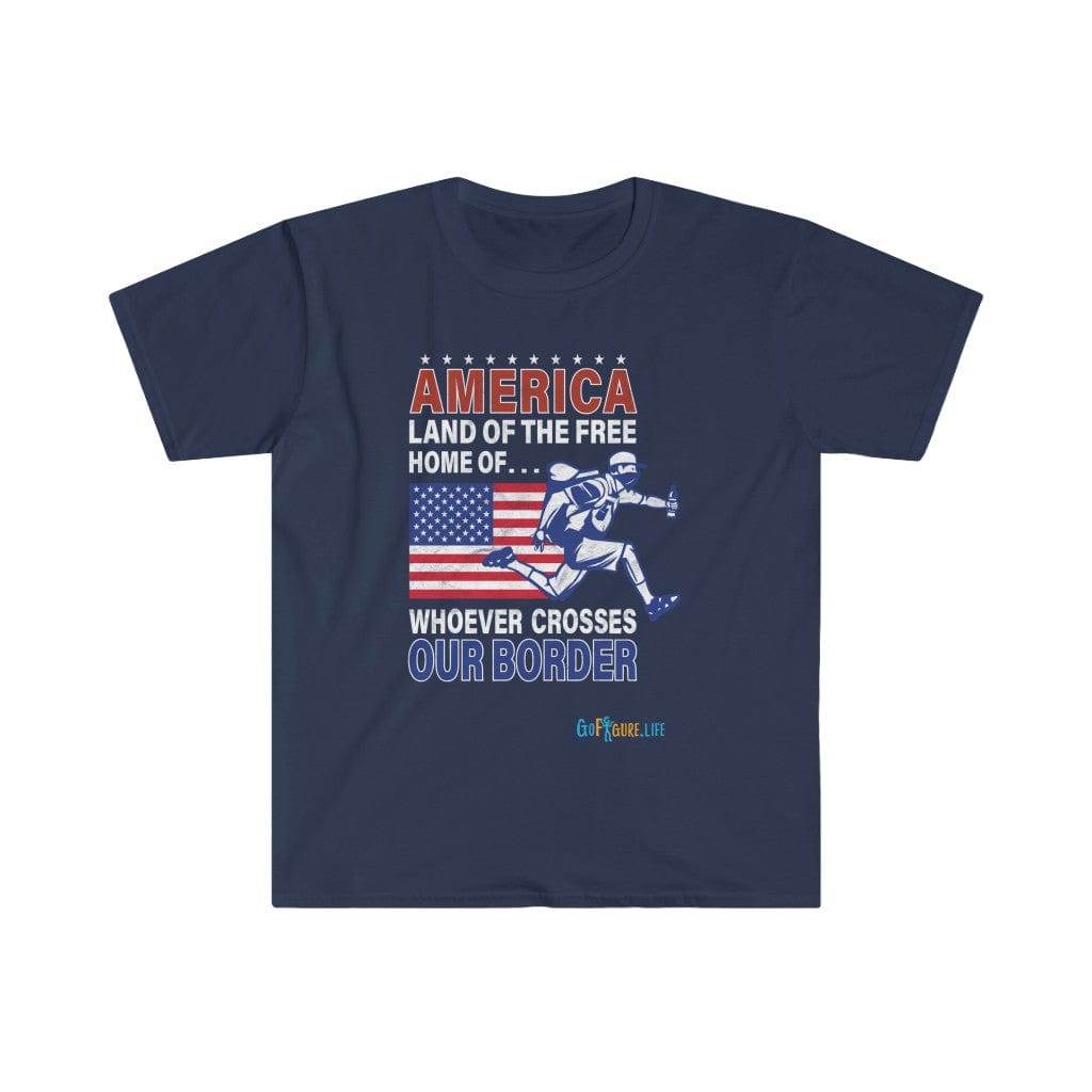 Printify T-Shirt Navy / S Land of the Free