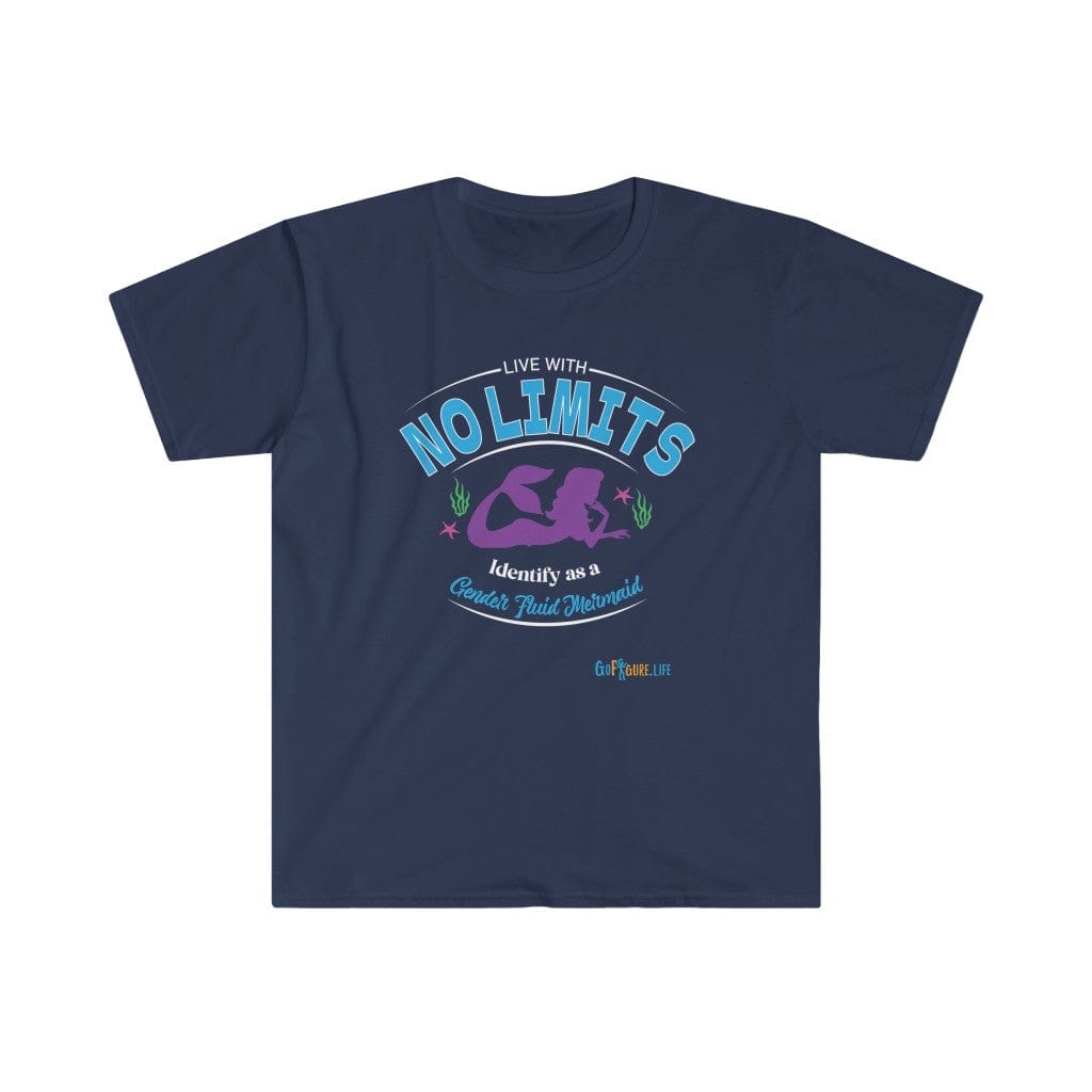 Printify T-Shirt Navy / S No Limits Mermaid