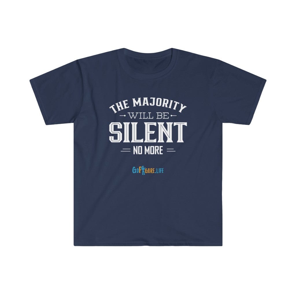 Printify T-Shirt Navy / S Silent No More