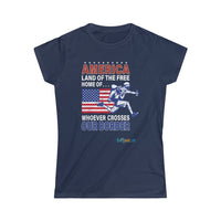 Thumbnail for Printify T-Shirt Navy / S Women's - Land of the Free
