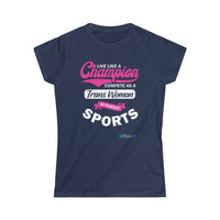 Thumbnail for Printify T-Shirt Navy / S Women's - Live Like a Champion 2