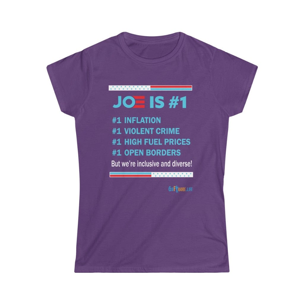 Printify T-Shirt Purple / S Joe is #1