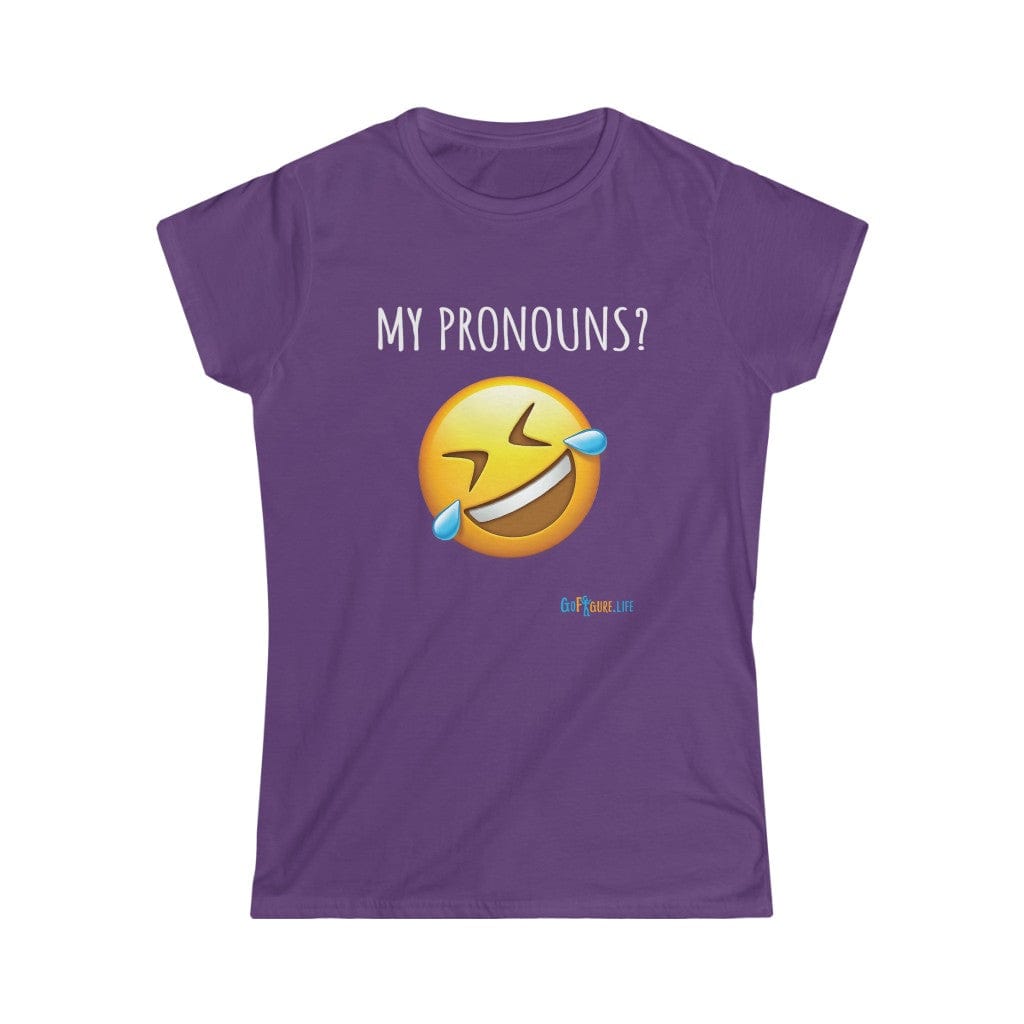 Printify T-Shirt Purple / S What Pronouns?