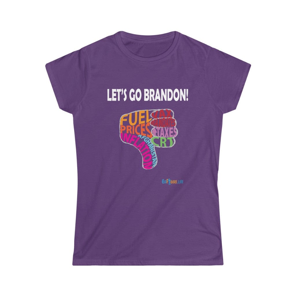 Printify T-Shirt Purple / S Women's -Brandon Thumbs Down