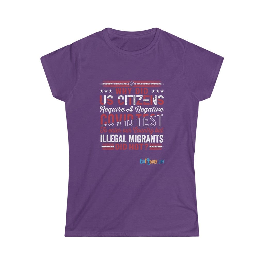 Printify T-Shirt Purple / S Women's - COVID Hypocrites