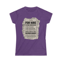 Thumbnail for Printify T-Shirt Purple / S Women's - Democrats for Hire