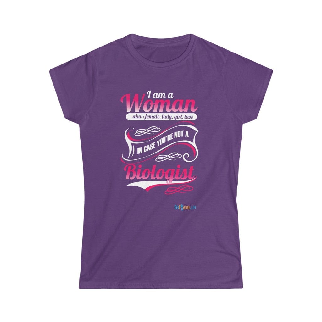 Printify T-Shirt Purple / S Women's - I am a Woman - fancy