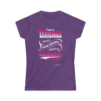 Thumbnail for Printify T-Shirt Purple / S Women's - I am a Woman - fancy