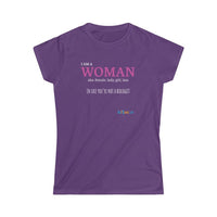 Thumbnail for Printify T-Shirt Purple / S Women's - I am a Woman - simple