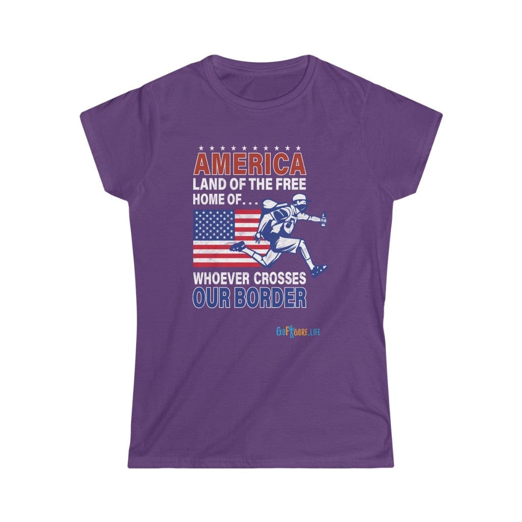 Printify T-Shirt Purple / S Women's - Land of the Free