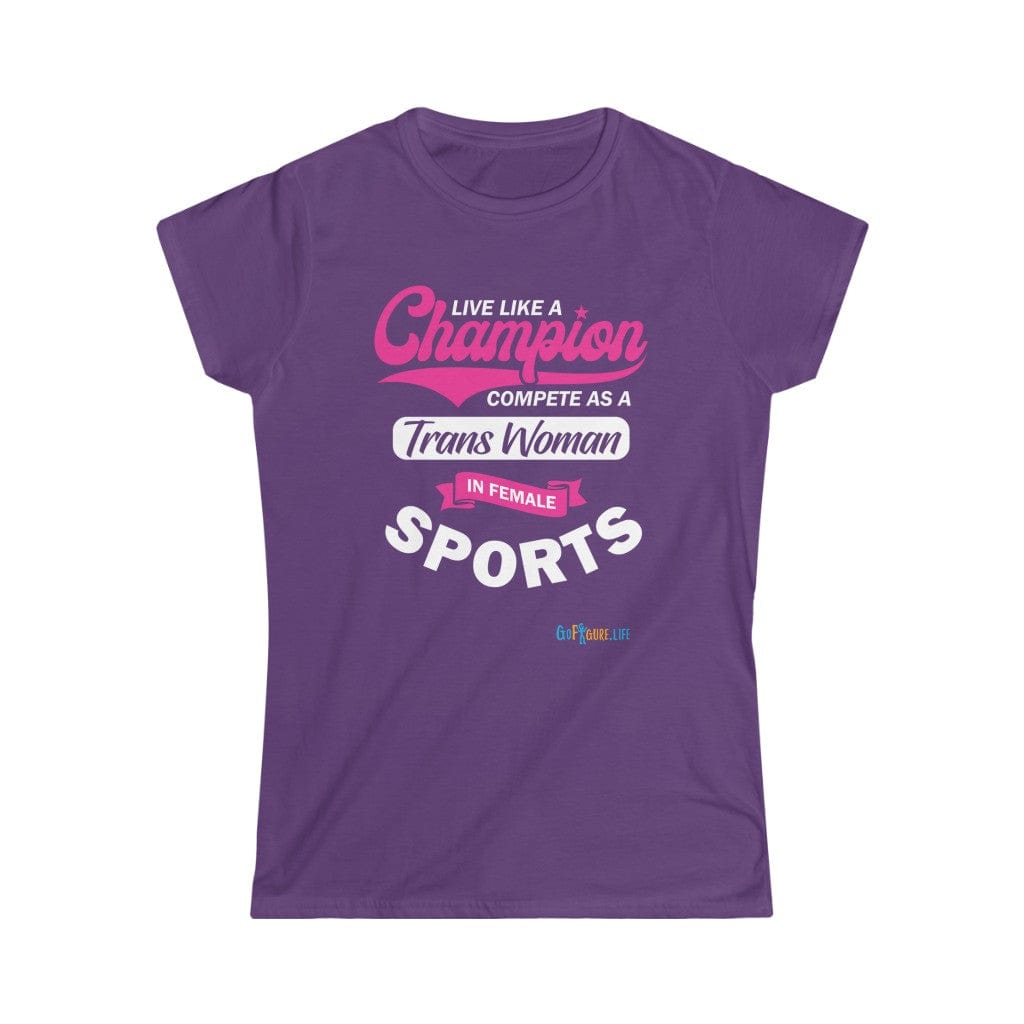 Printify T-Shirt Purple / S Women's - Live Like a Champion 2