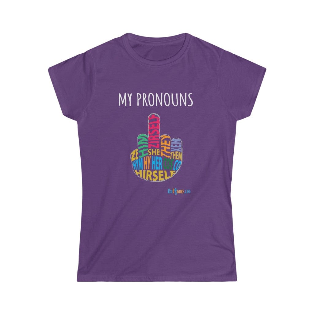 Printify T-Shirt Purple / S Women's - My Pronouns