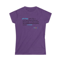 Thumbnail for Printify T-Shirt Purple / S Women's - Privilege Ideology