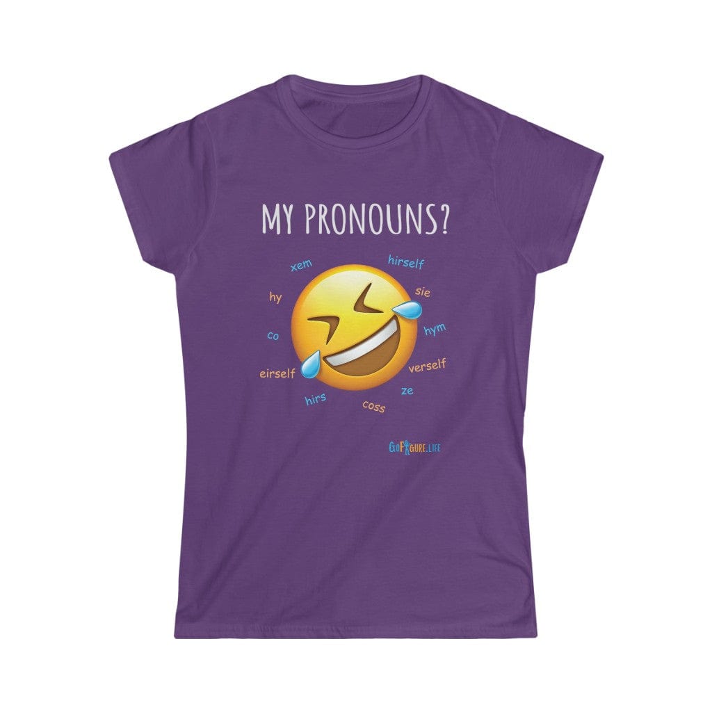 Printify T-Shirt Purple / S Women's - Pronouns are Funny