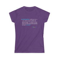 Thumbnail for Printify T-Shirt Purple / S Women's - Social Justice
