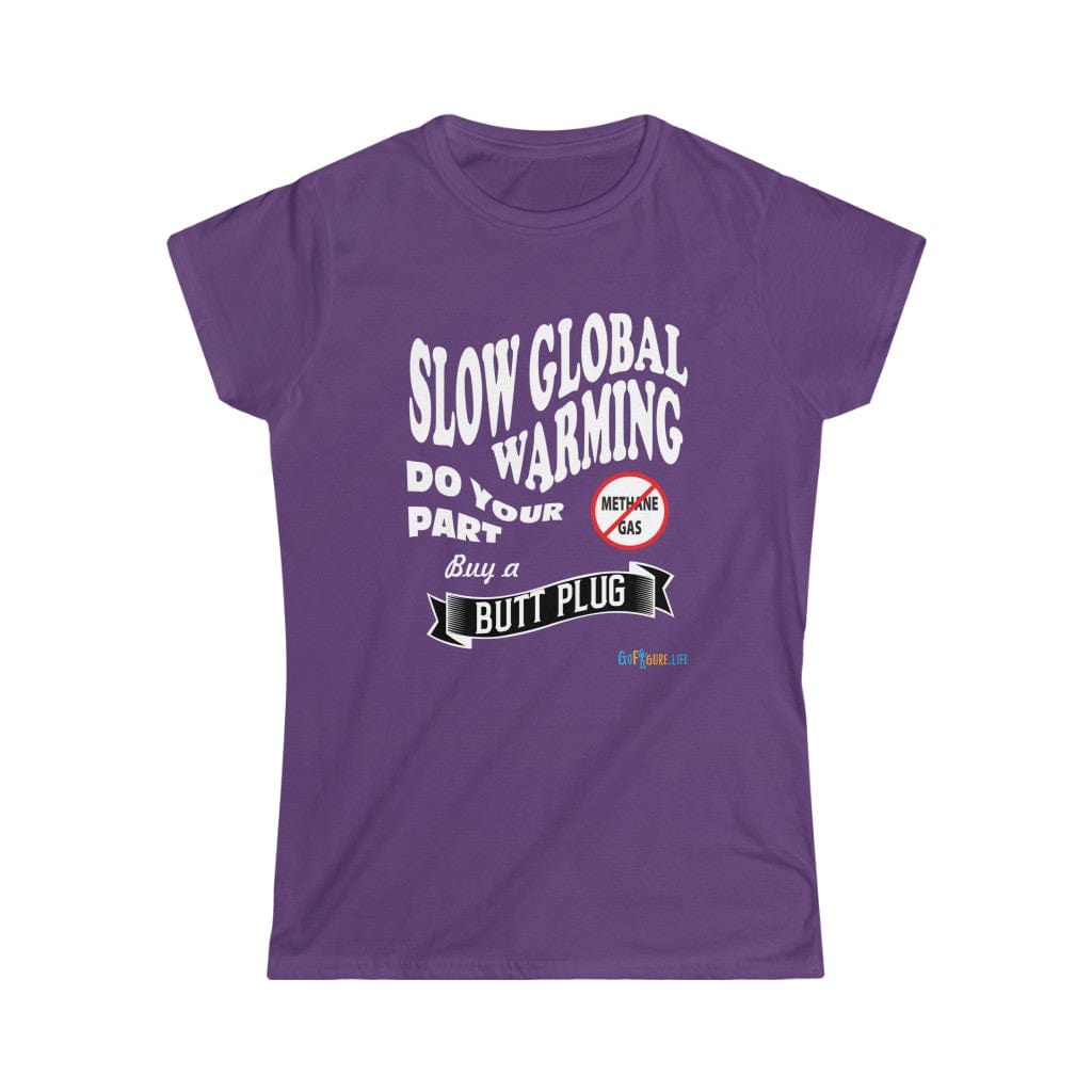 Printify T-Shirt Purple / S Women's - Stop Global Warming