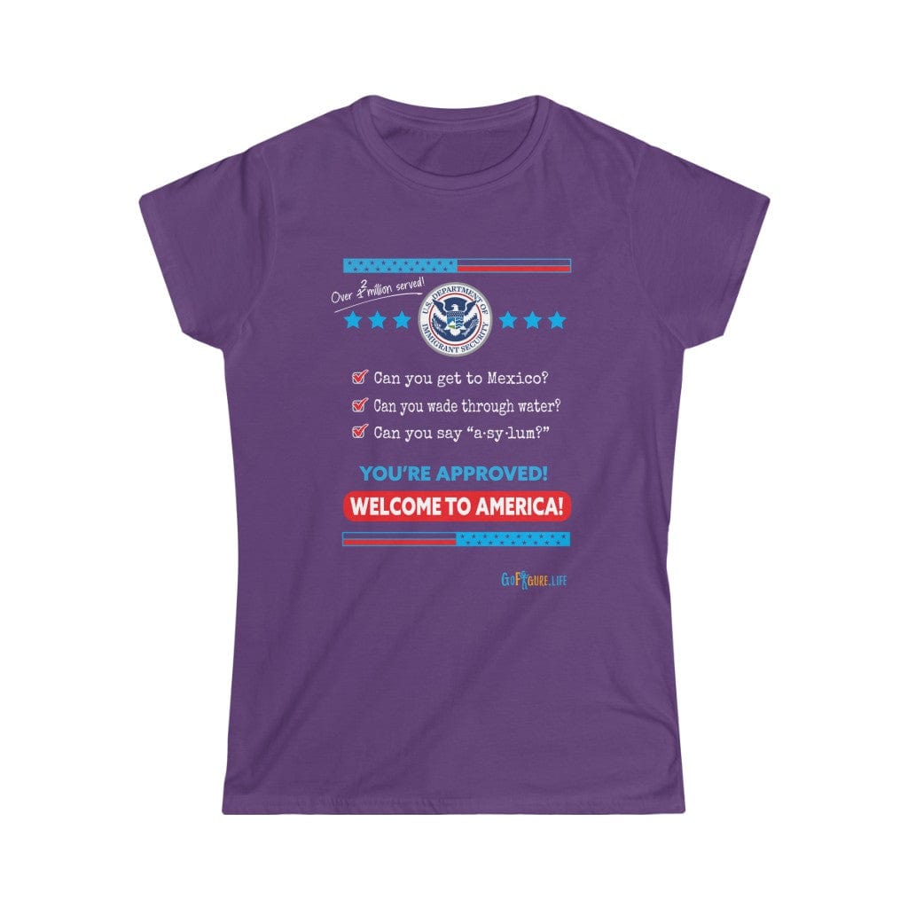 Printify T-Shirt Purple / S Women's - Welcome to America