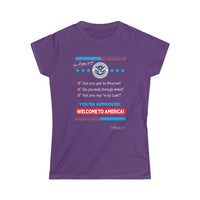 Thumbnail for Printify T-Shirt Purple / S Women's - Welcome to America