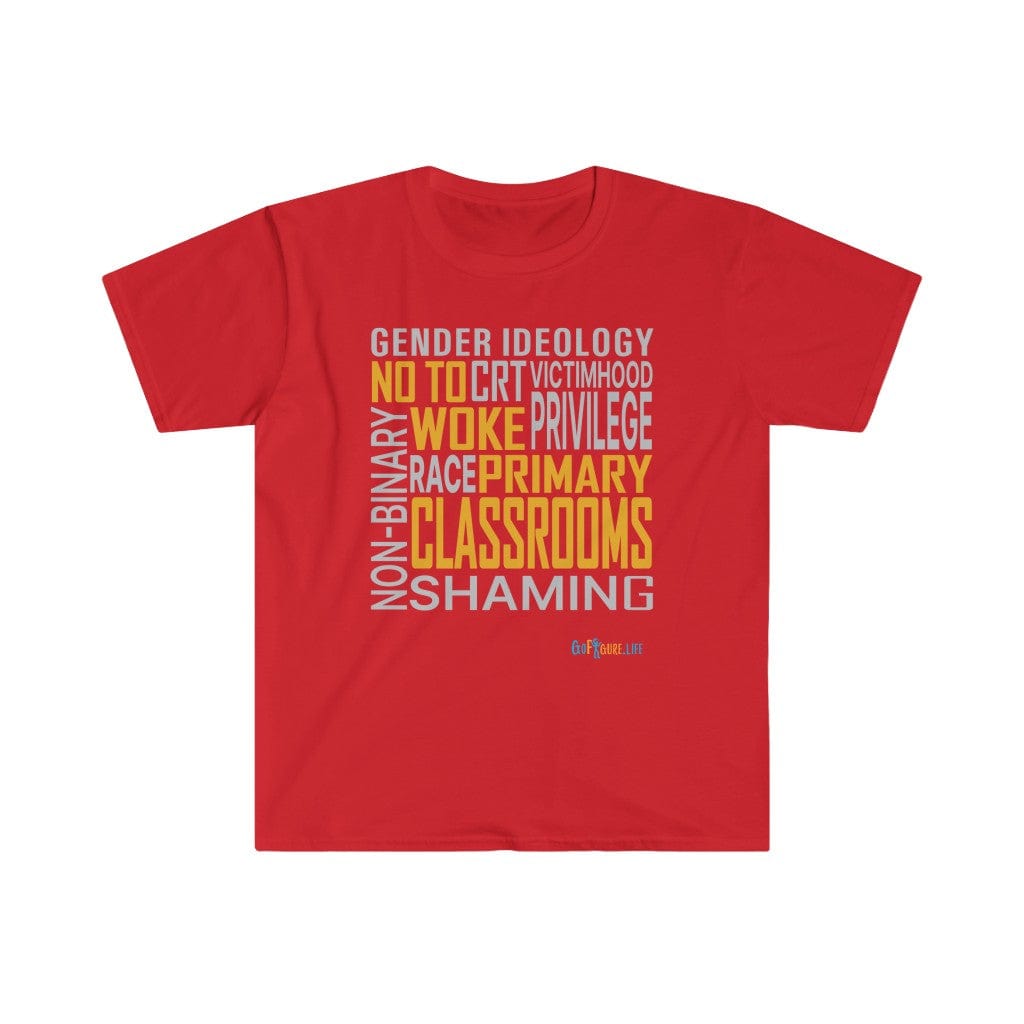 Printify T-Shirt Red / L NO to Woke Classrooms