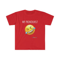 Thumbnail for Printify T-Shirt Red / L What Pronouns?