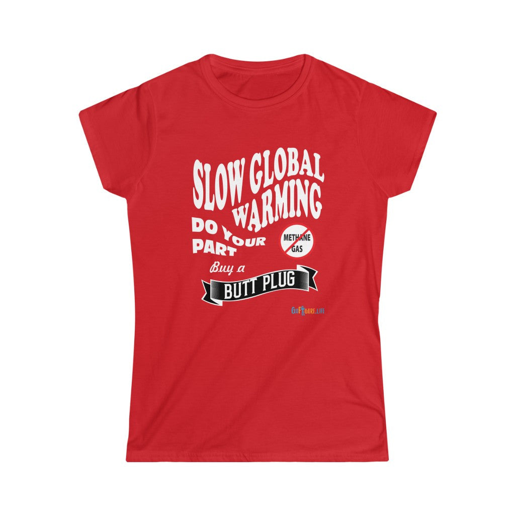 Printify T-Shirt Red / L Women's - Stop Global Warming