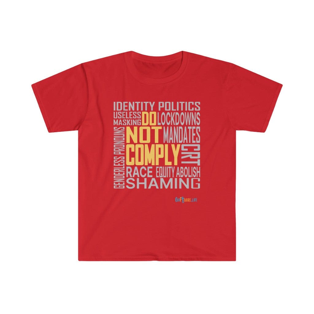 Printify T-Shirt Red / S Do Not Comply