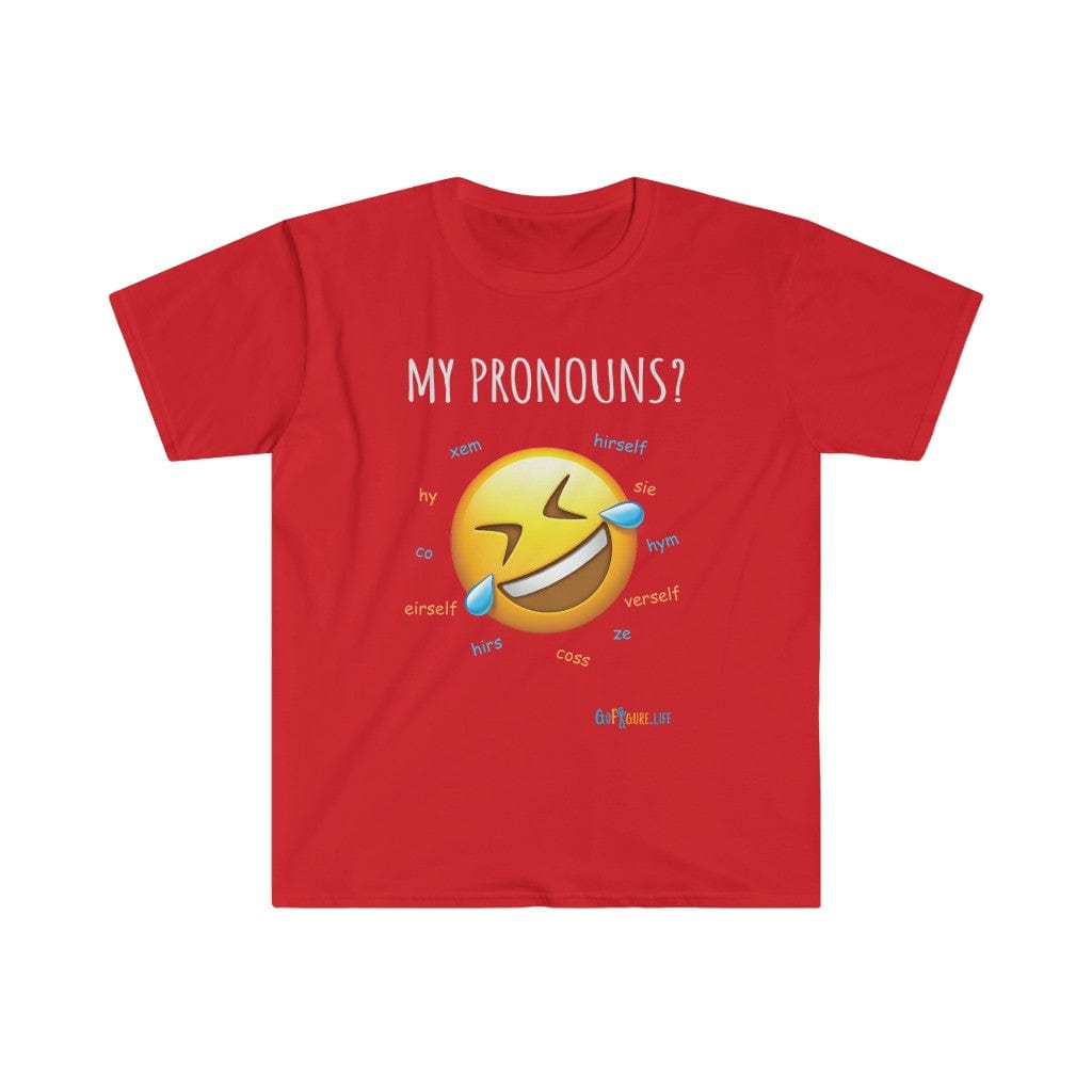 Printify T-Shirt Red / S Pronouns are Funny