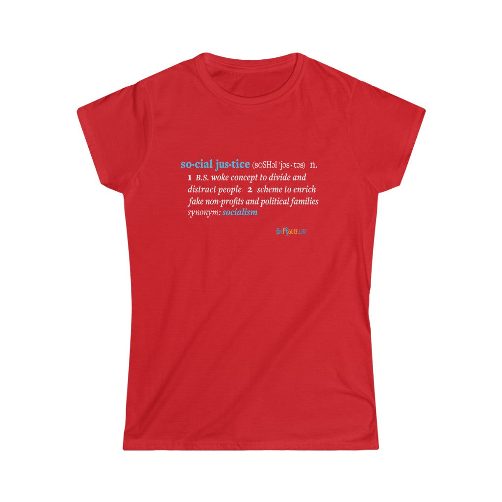 Printify T-Shirt Red / S Women's - Social Justice
