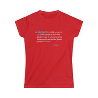 Thumbnail for Printify T-Shirt Red / S Women's - Social Justice