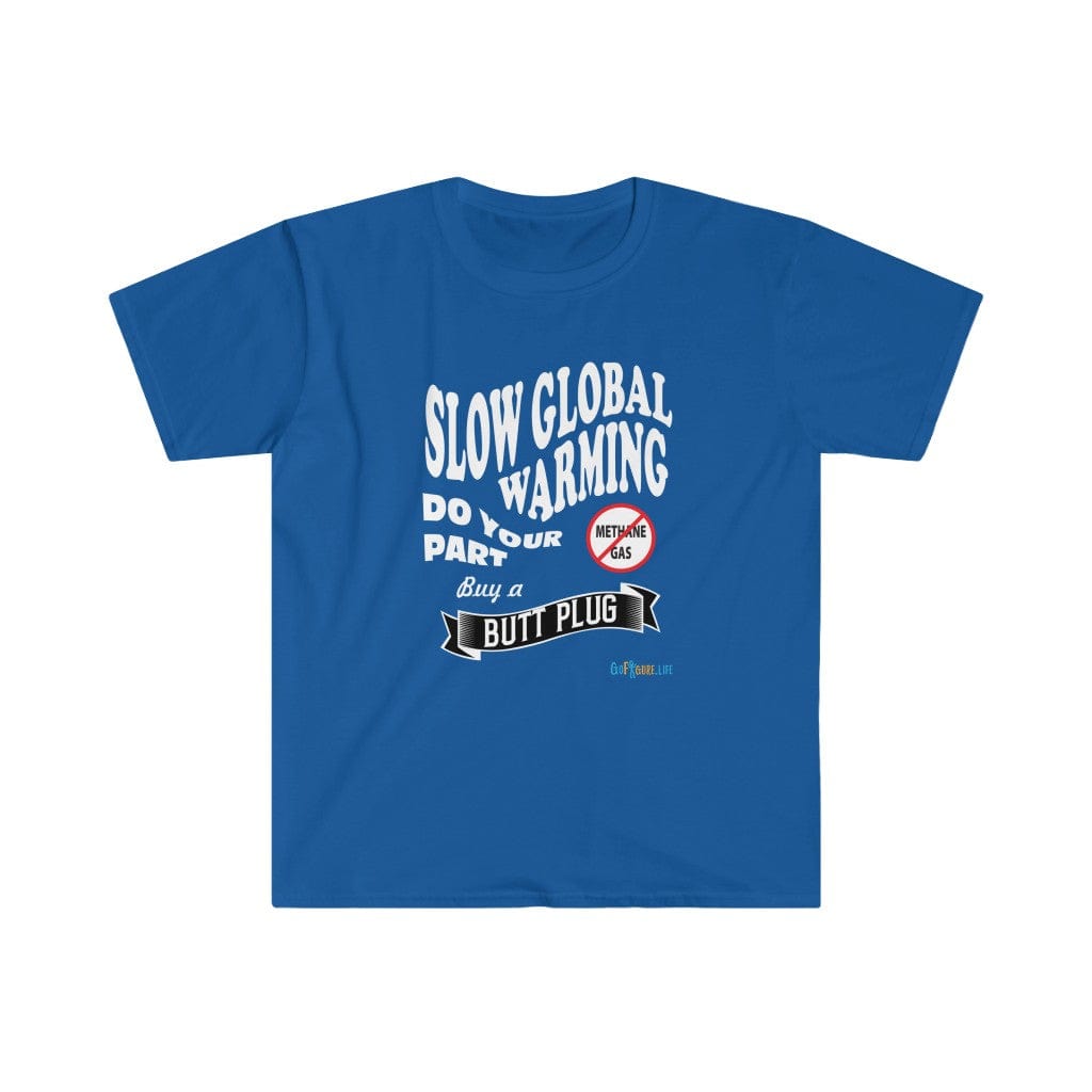 Printify T-Shirt Royal / S Stop Global Warming