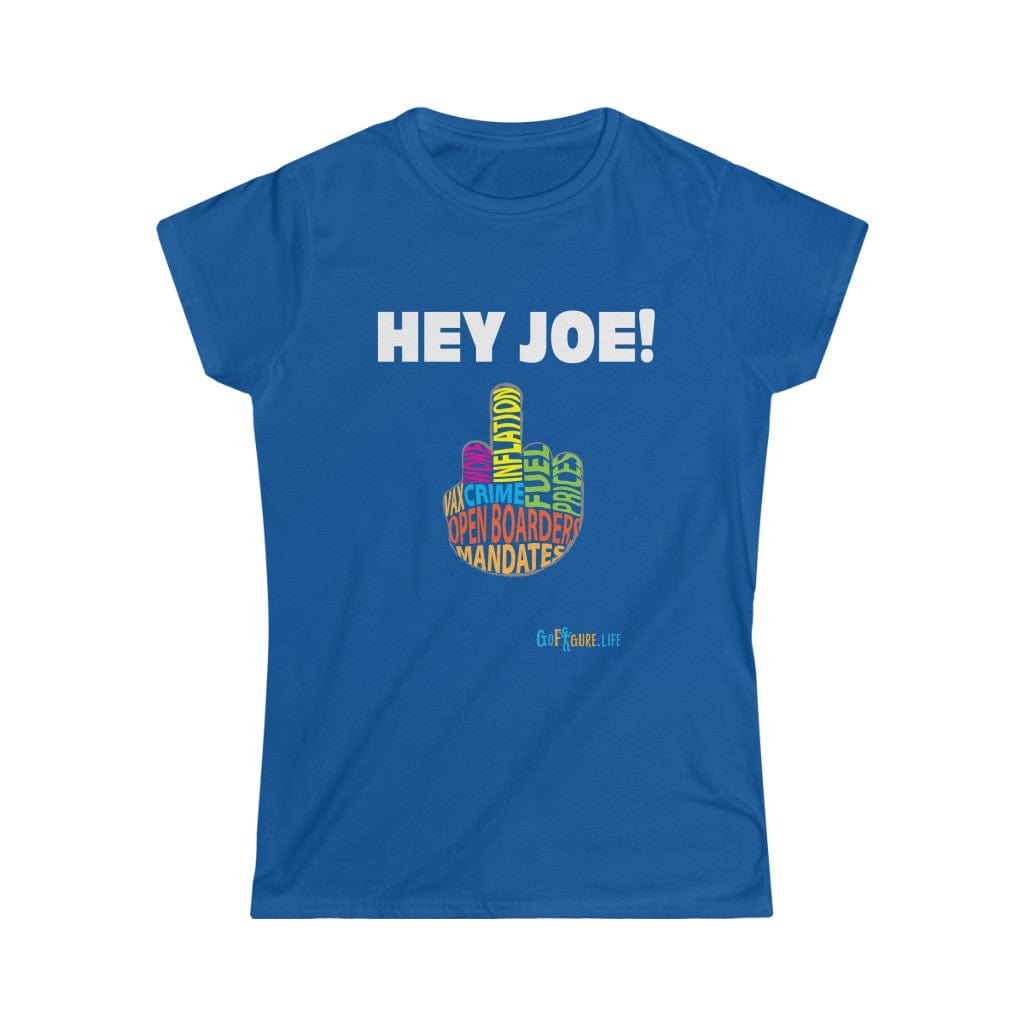 Printify T-Shirt Royal / S Women's - Hey Joe Middle Finger