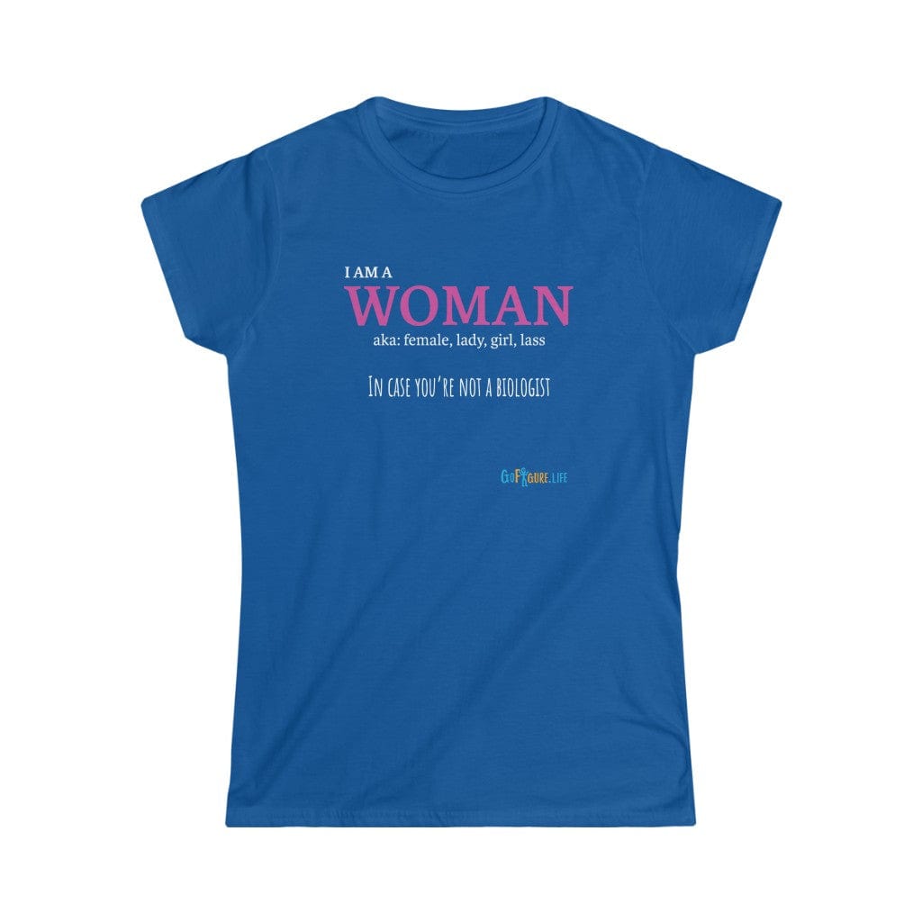 Printify T-Shirt Royal / S Women's - I am a Woman - simple