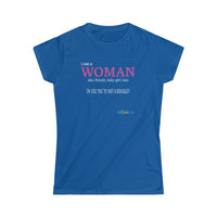 Thumbnail for Printify T-Shirt Royal / S Women's - I am a Woman - simple