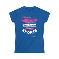 Thumbnail for Printify T-Shirt Royal / S Women's - Live Like a Champion 2