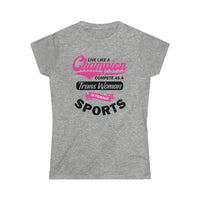 Thumbnail for Printify T-Shirt Sport Grey / S Women's - Live Like a Champion 2
