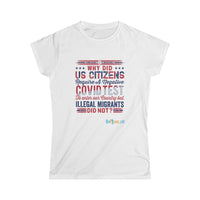 Thumbnail for Printify T-Shirt White / S Women's - COVID Hypocrites