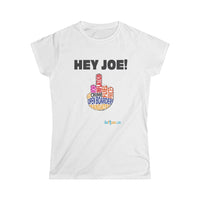 Thumbnail for Printify T-Shirt White / S Women's - Hey Joe Middle Finger