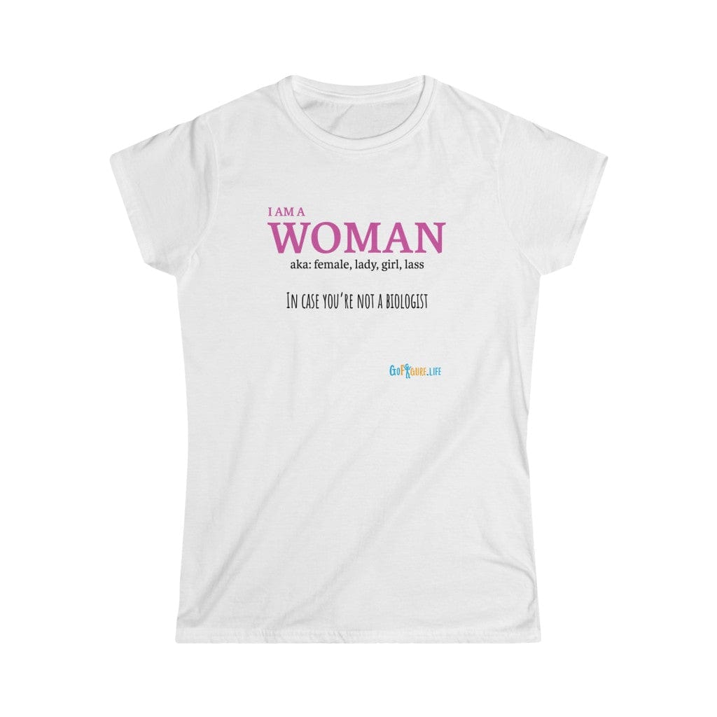 Printify T-Shirt White / S Women's - I am a Woman - simple
