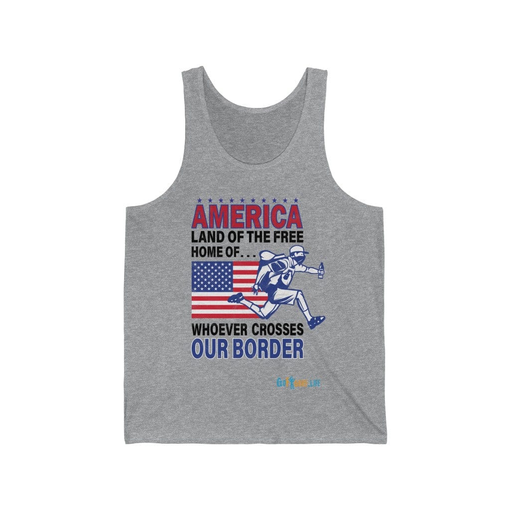 Printify Tank Top L / Athletic Heather Land of the Free
