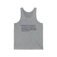 Thumbnail for Printify Tank Top L / Athletic Heather Social Justice